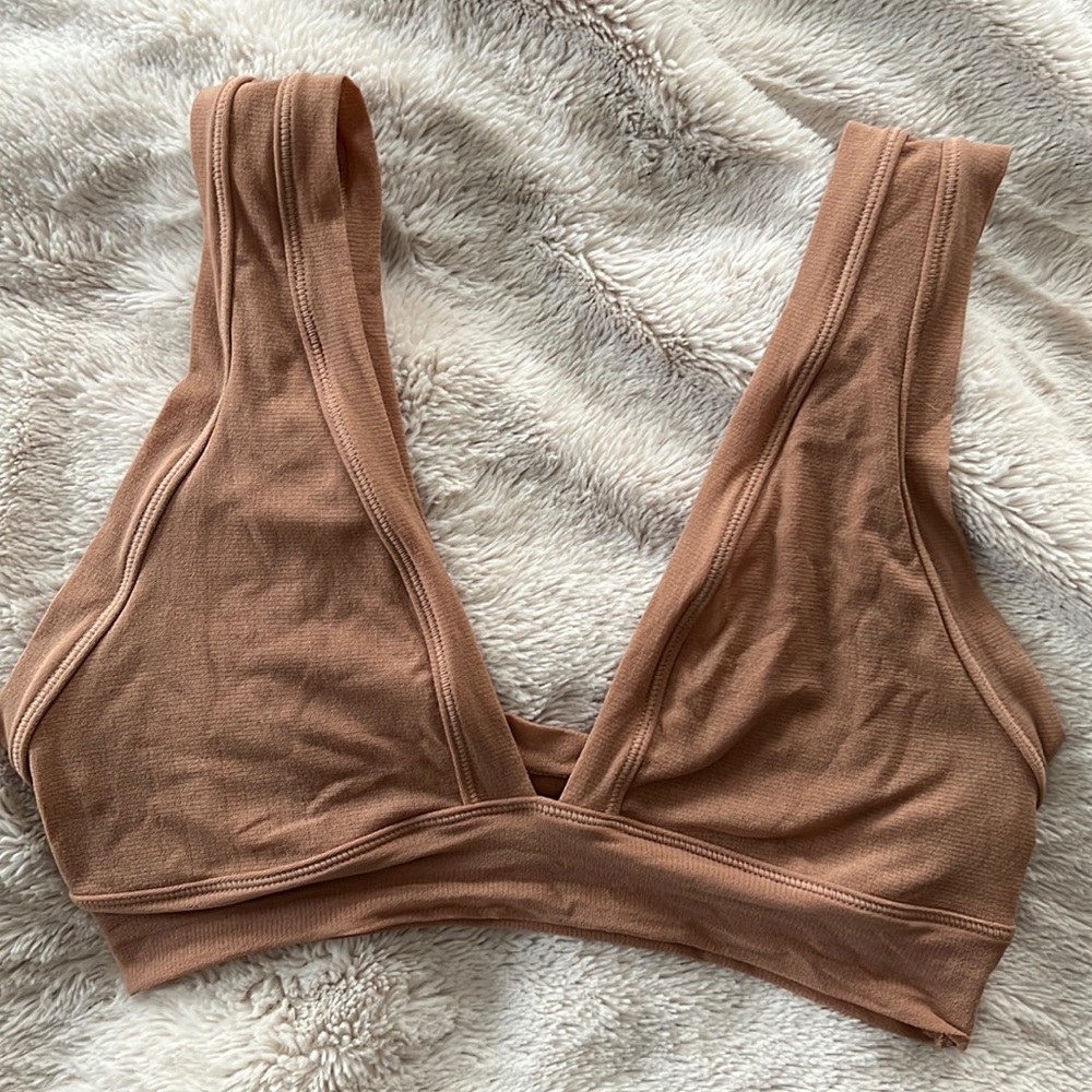 Skims Summer Mesh Plunge Bralette- Sienna